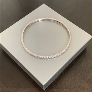 Judith Ripka Sterling Silver Bangle 6” 2.5” D